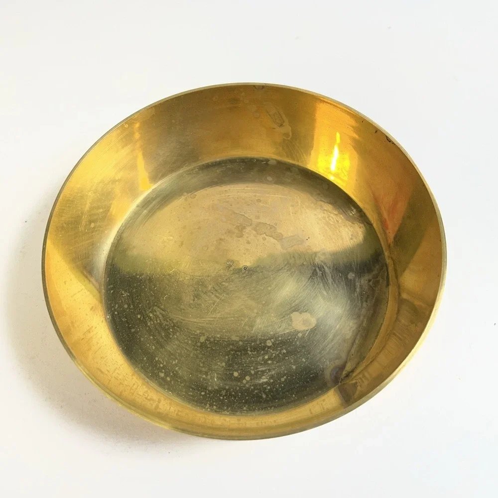 Vintage Made in India Brass Enamel Trinket Box Bird